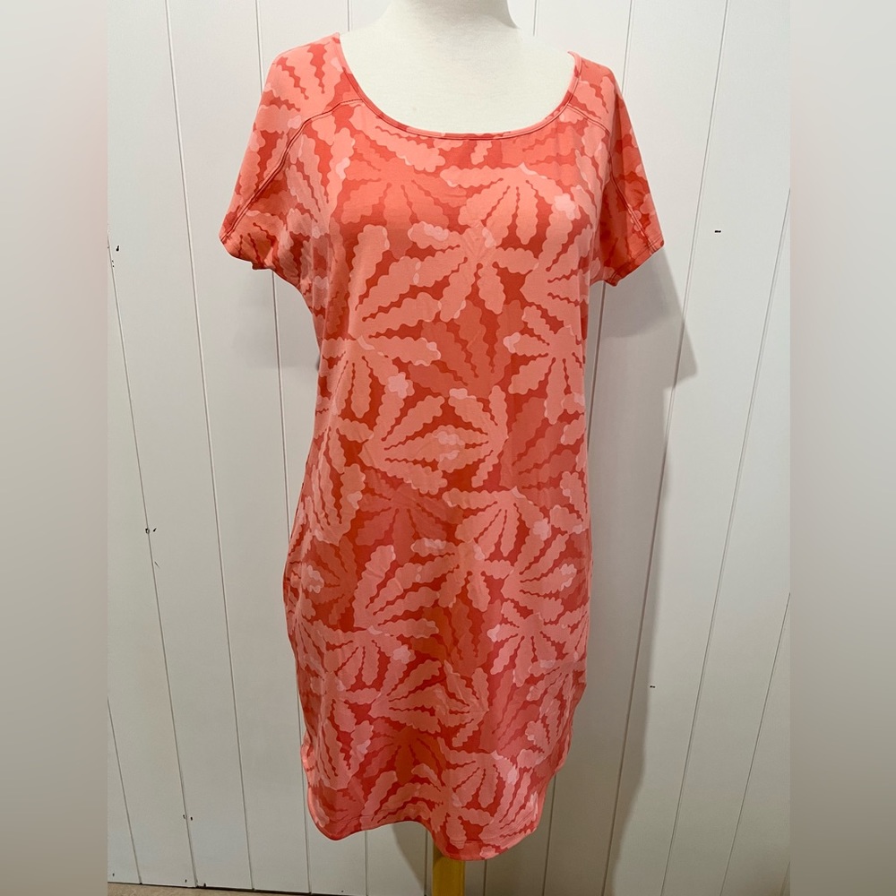 The North Face midi  Dress  tropical resortwear Size M Coral Orange